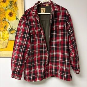 Red head plaid jacket